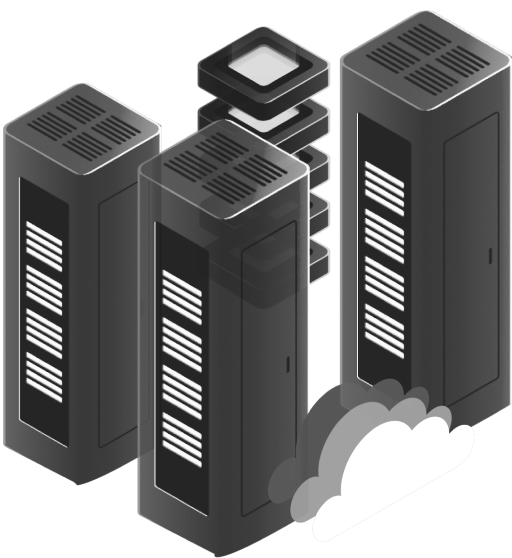 Cloud Hosting Illustration Dark